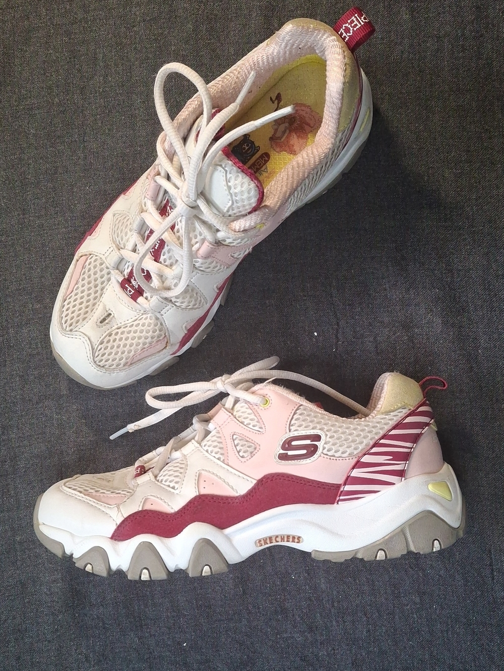 Skechers D'Lites One Piece Pink Trainers - Women's Sz 8